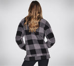 WOMEN'S CLOTHING SKECH SHERPA PLAID JACKET