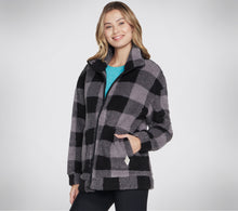 Load image into Gallery viewer, WOMEN&#39;S CLOTHING SKECH SHERPA PLAID JACKET
