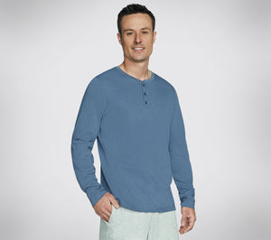 MEN'S CLOTHING SKECH-BREEZE SLUB LONG SLEEVE HENLEY