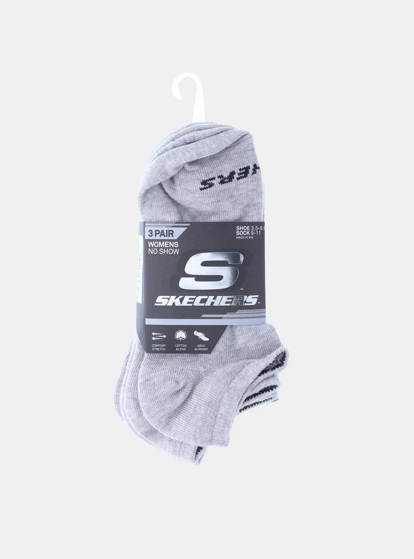 Women'S 3pk Non Terry No Show Socks | SOCKS | SKECHERS