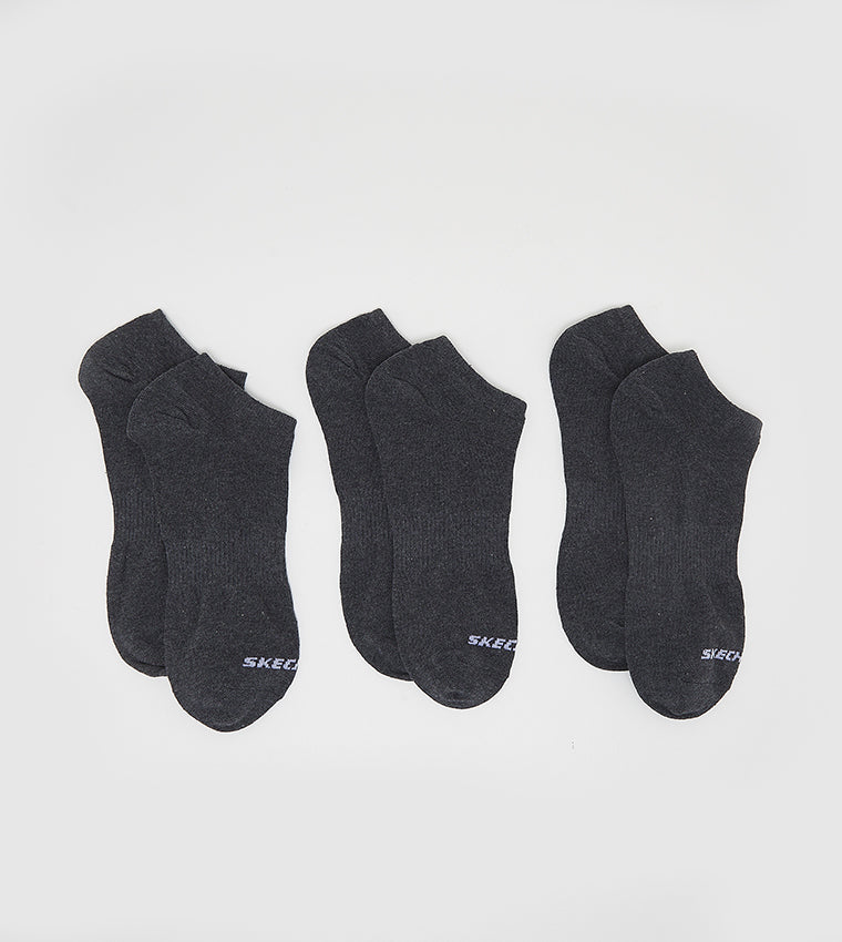 Men'S 3pk Non Terry No Show Socks | SOCKS | SKECHERS