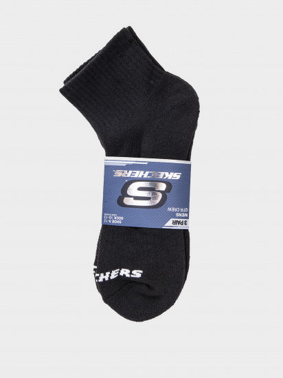 Men'S 3pk 1/2 Terry Qtr Crew Socks | SOCKS | SKECHERS