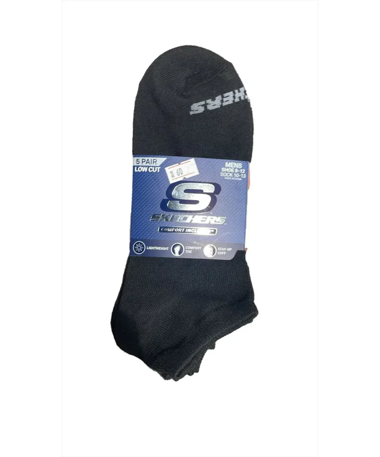 Men'S 5pk Non Terry Low Cut Shipper Socks | SOCKS | SKECHERS