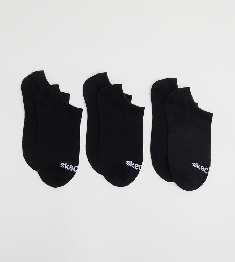 GIRLS' 3PK NON TERRY NO SHOW SOCKS