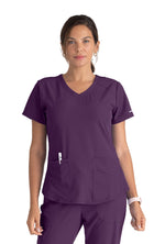 WOMEN'S CLOTHING BREEZE V-NECK SCRUB TOP