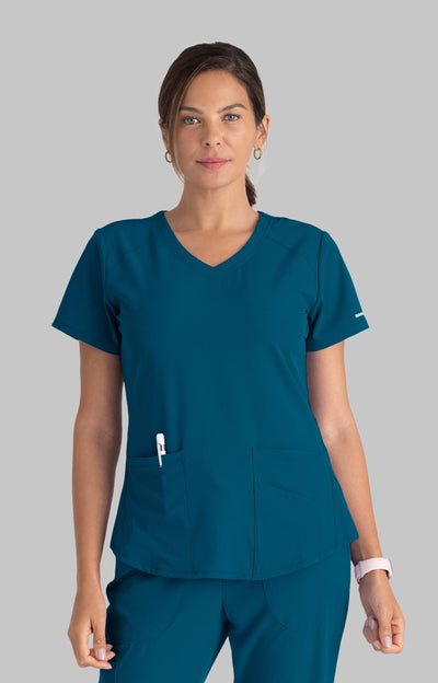 WOMEN'S CLOTHING BREEZE V-NECK SCRUB TOP