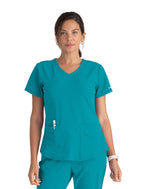 WOMEN'S CLOTHING BREEZE V-NECK SCRUB TOP