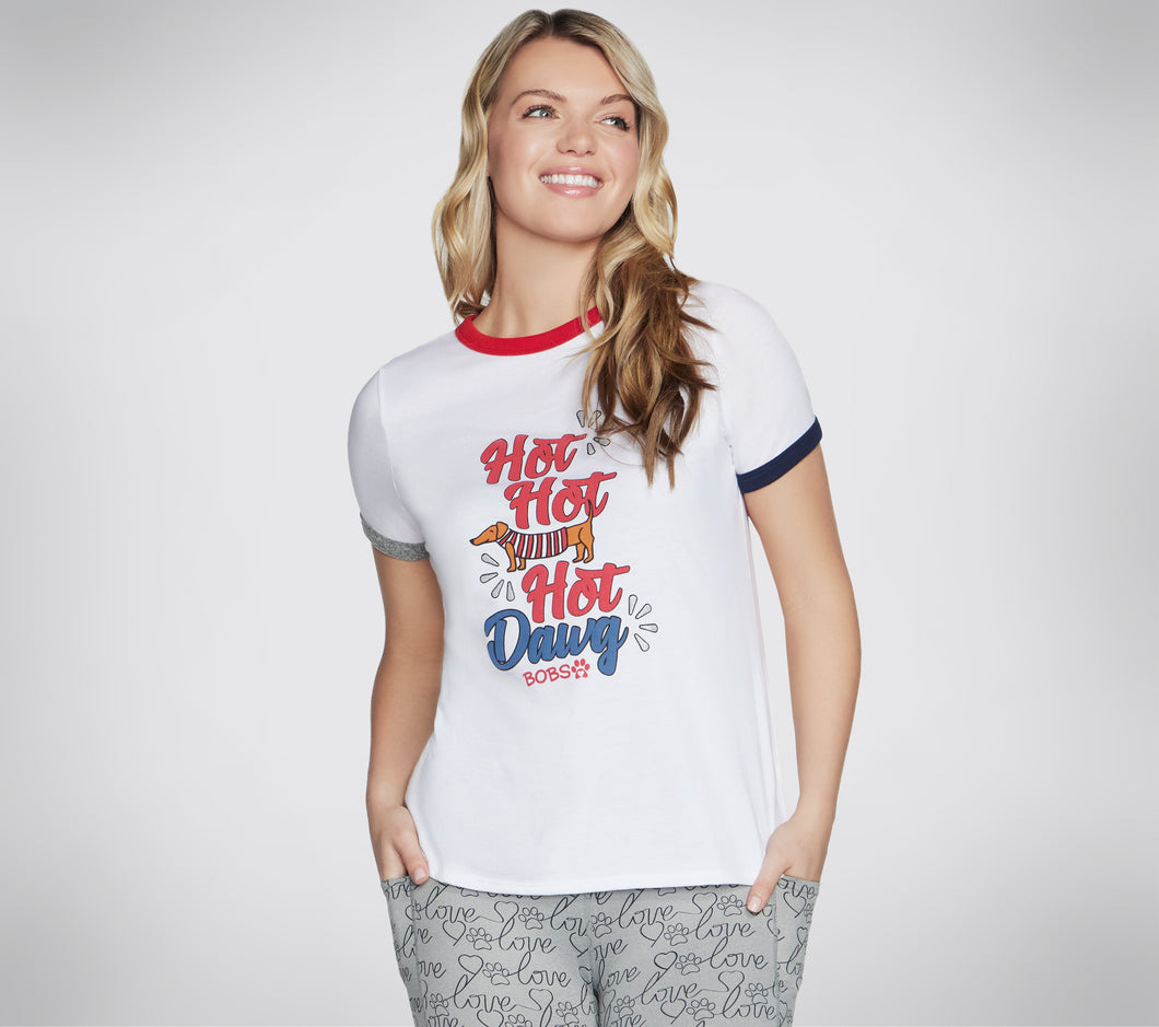 WOMEN'S CLOTHING BOBS HOT DAWG RINGER TEE