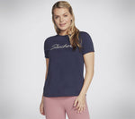 WOMEN'S CLOTHING SKECHERS METALLIC LOGO TEE
