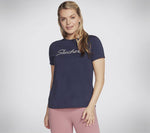 WOMEN'S CLOTHING SKECHERS METALLIC LOGO TEE